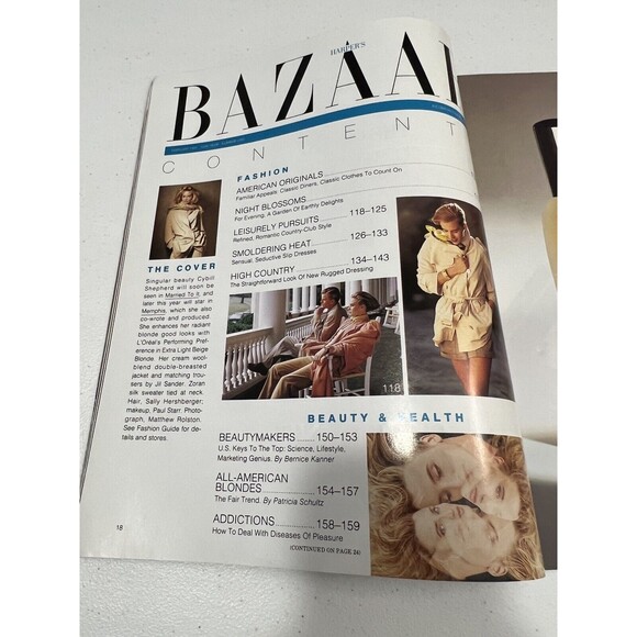 Bazaar Magazine February 1991 Cybill Shepherd Fashion Country Health Beauty - Picture 7 of 8